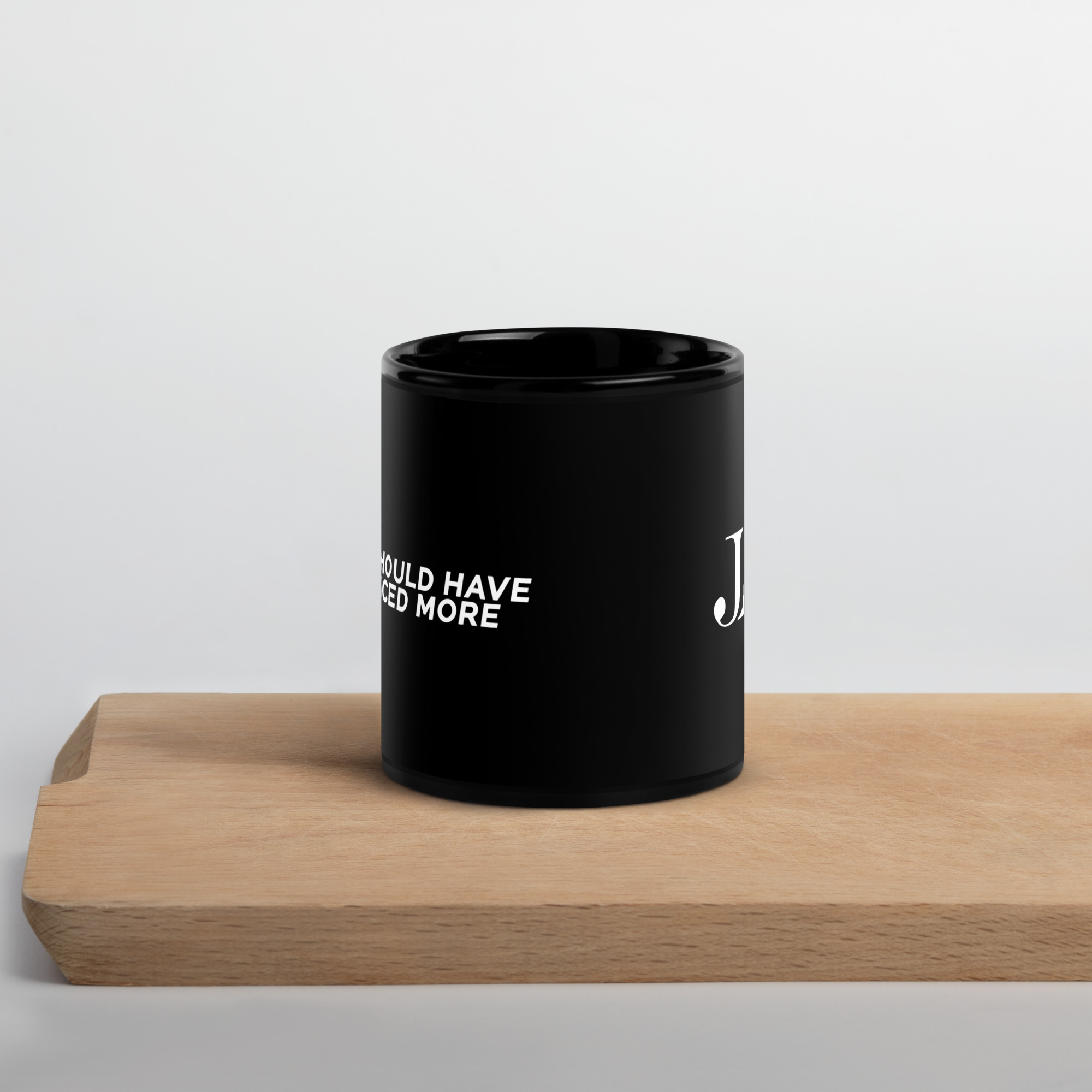 Worm Should Have Practiced More Black Glossy Mug