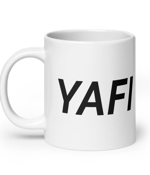 YAFI White glossy mug