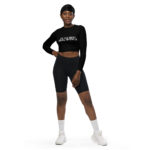 I'm the best. Deal with it. long-sleeve crop top