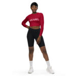 I'm the best. Deal with it. long-sleeve crop top
