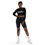 YAFI Recycled long-sleeve crop top