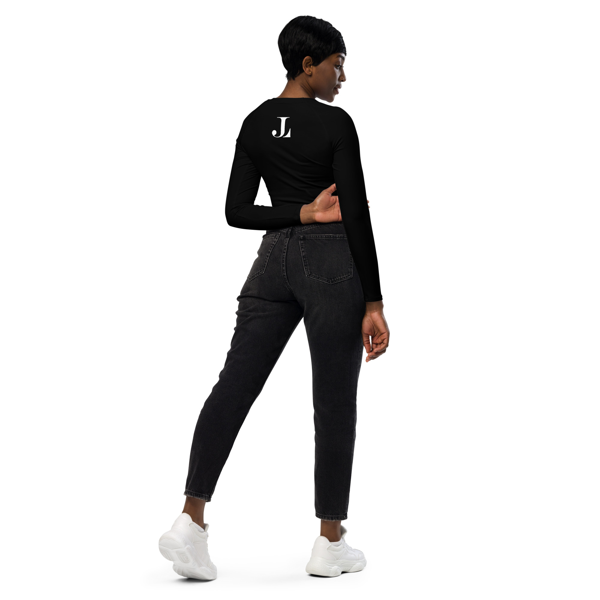 I'm the best. Deal with it. long-sleeve crop top