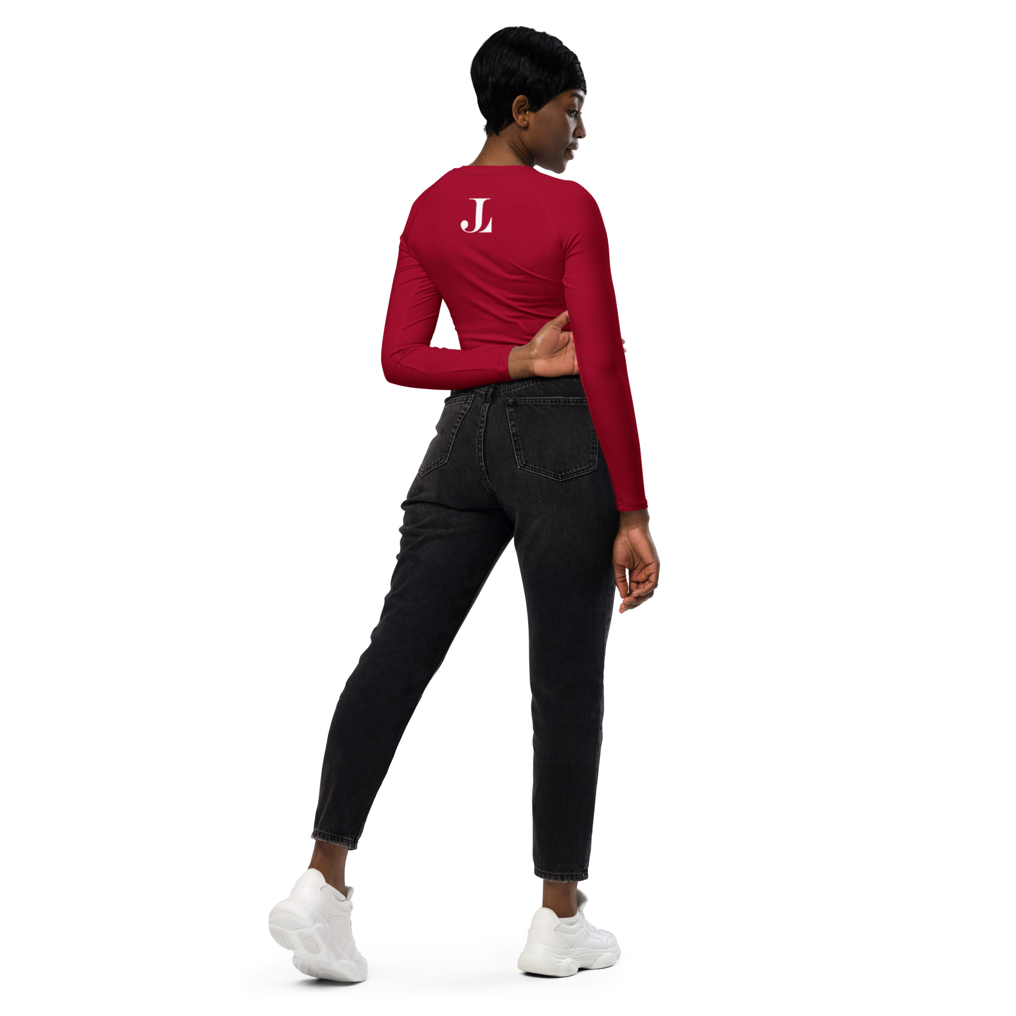I'm the best. Deal with it. long-sleeve crop top