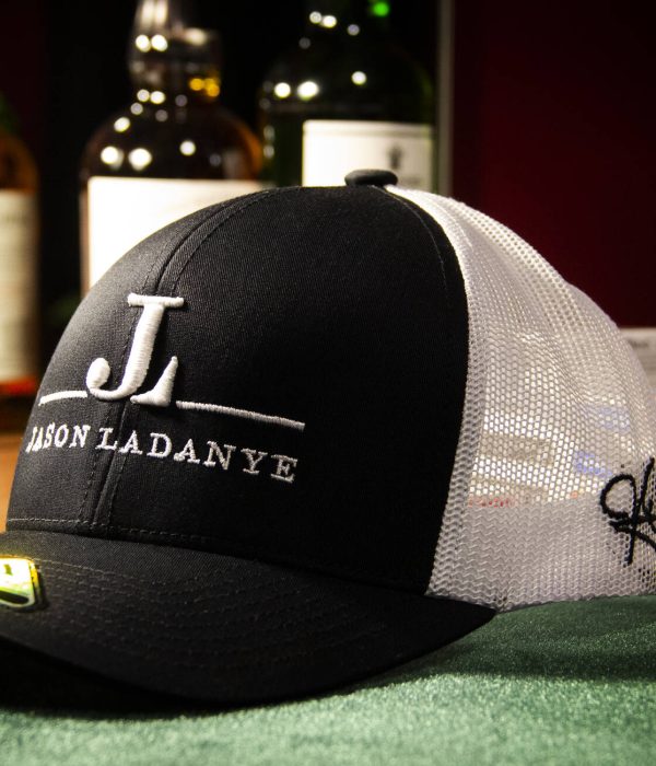 Hat with Jason Ladanye Logo